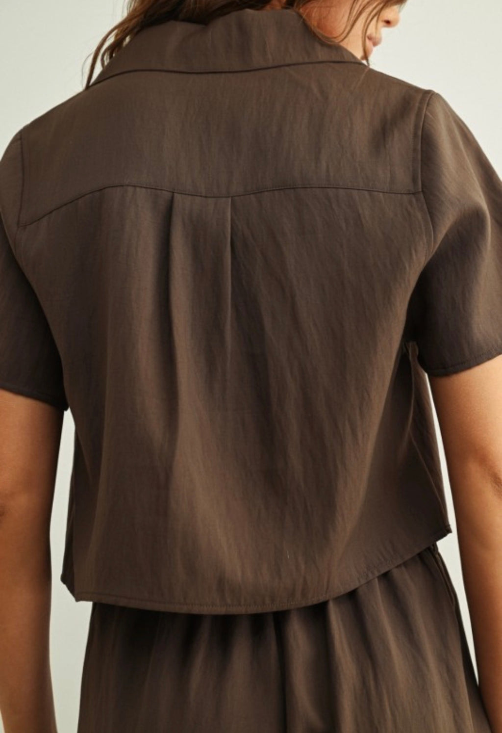 Espresso Sunset Crop blouse