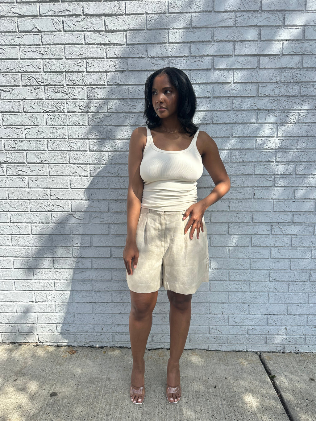 Hampton linen short