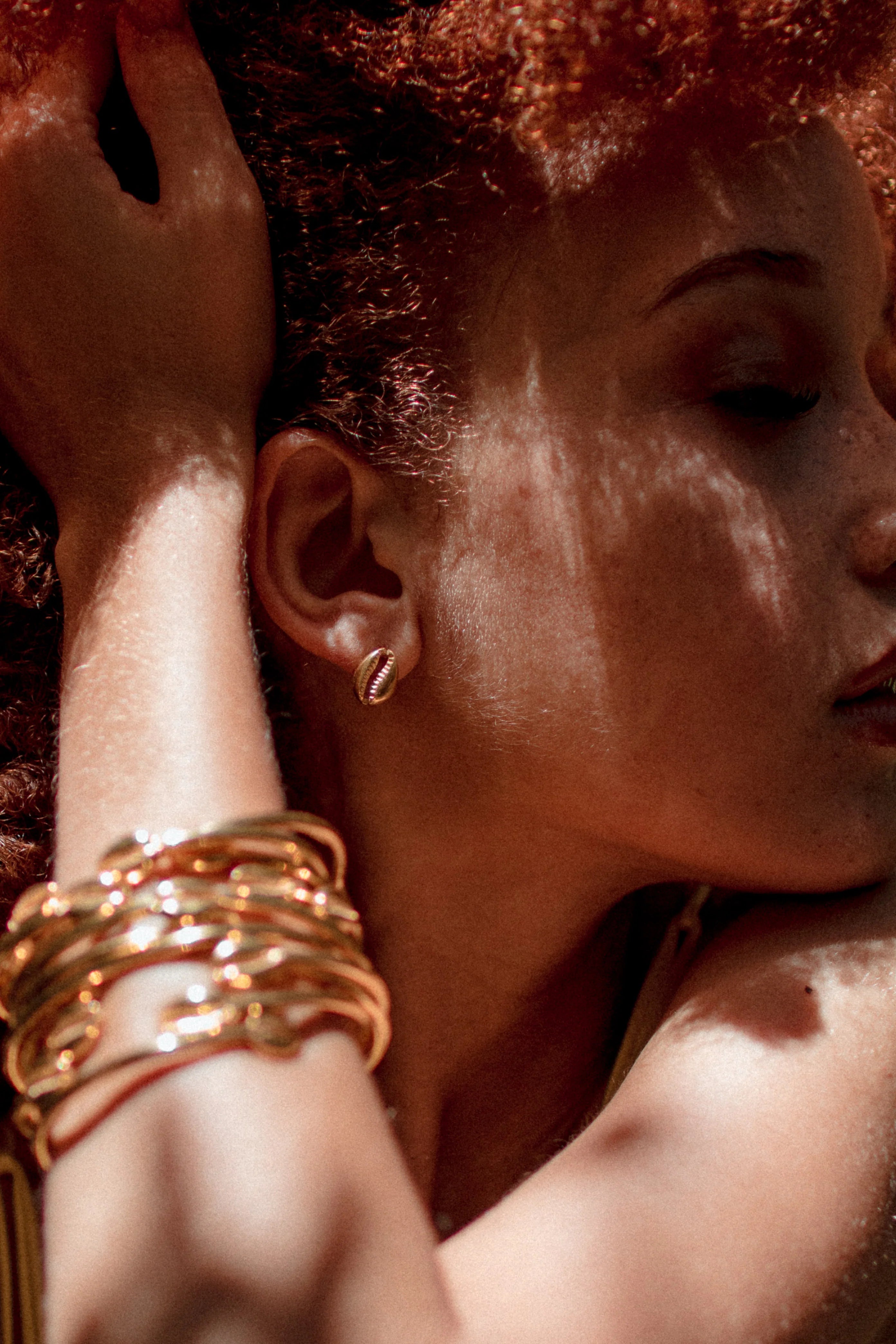 Cowrie Bangle Gold Plated