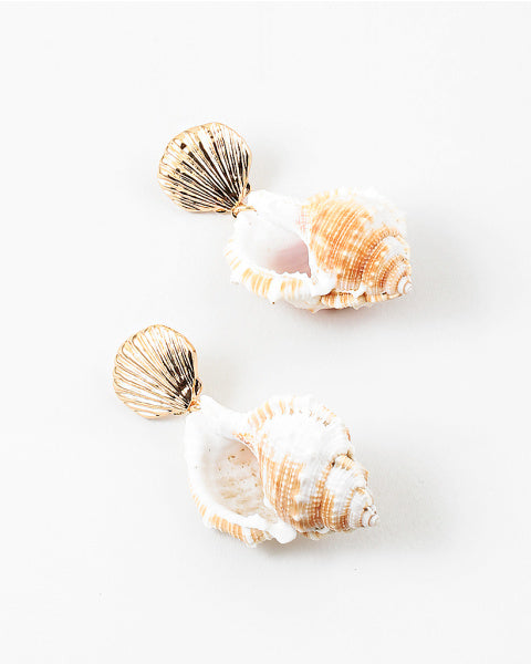 Organic shell earrings
