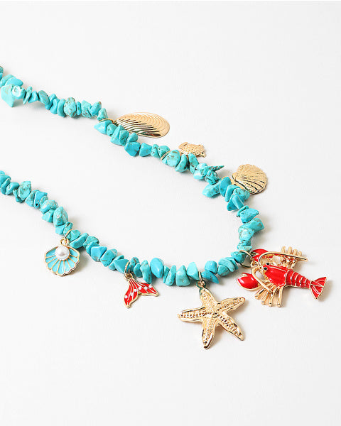 Beaded starfish necklace