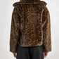 Corrin Cropped leopard  faux fur