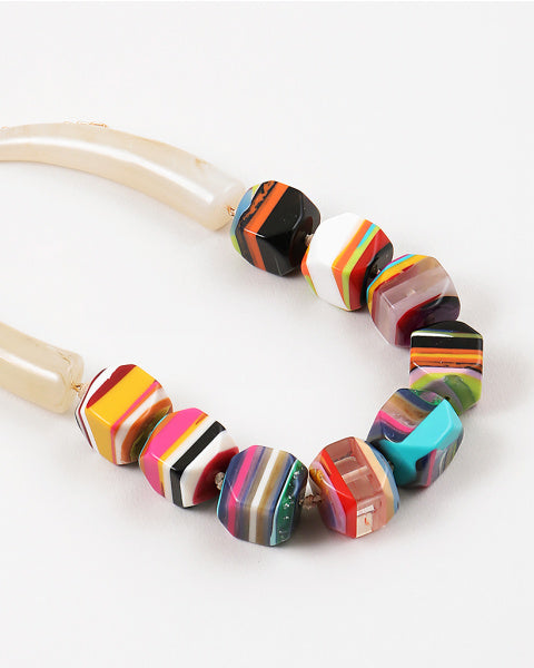 Multi colored beaded necklace