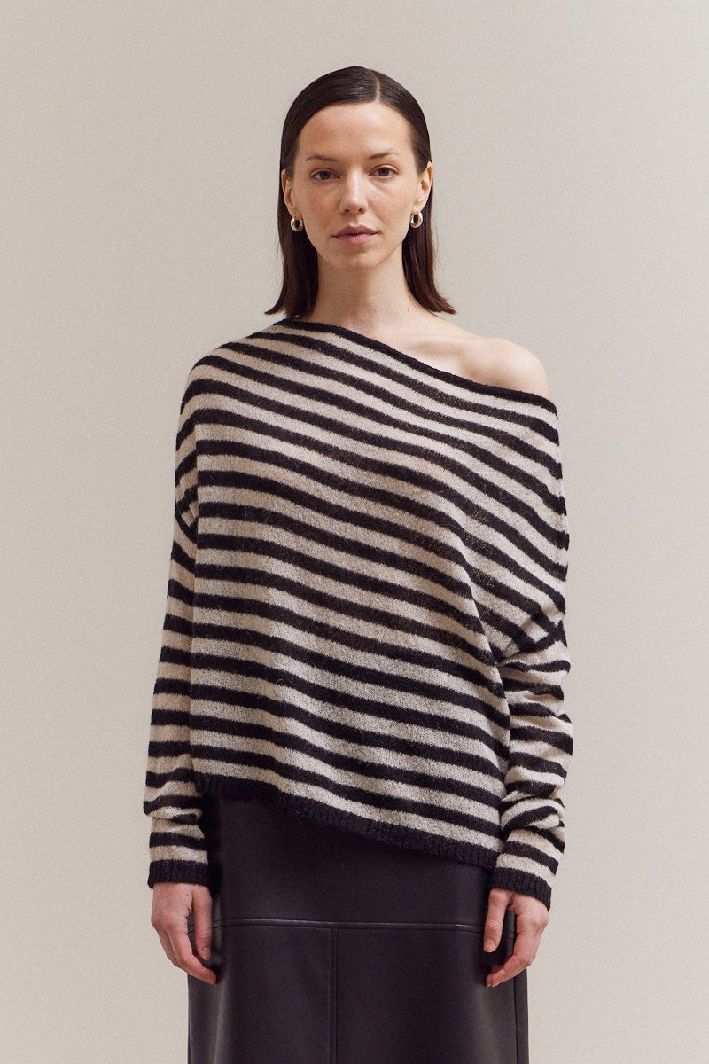 Paisley off the shoulder sweater