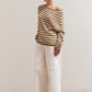 Paisley off the shoulder sweater