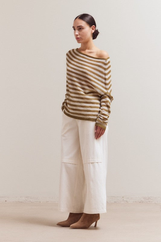 Paisley off the shoulder sweater