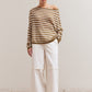 Paisley off the shoulder sweater