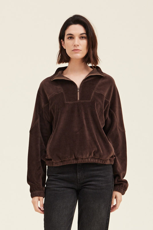 Velvet Track Pullover