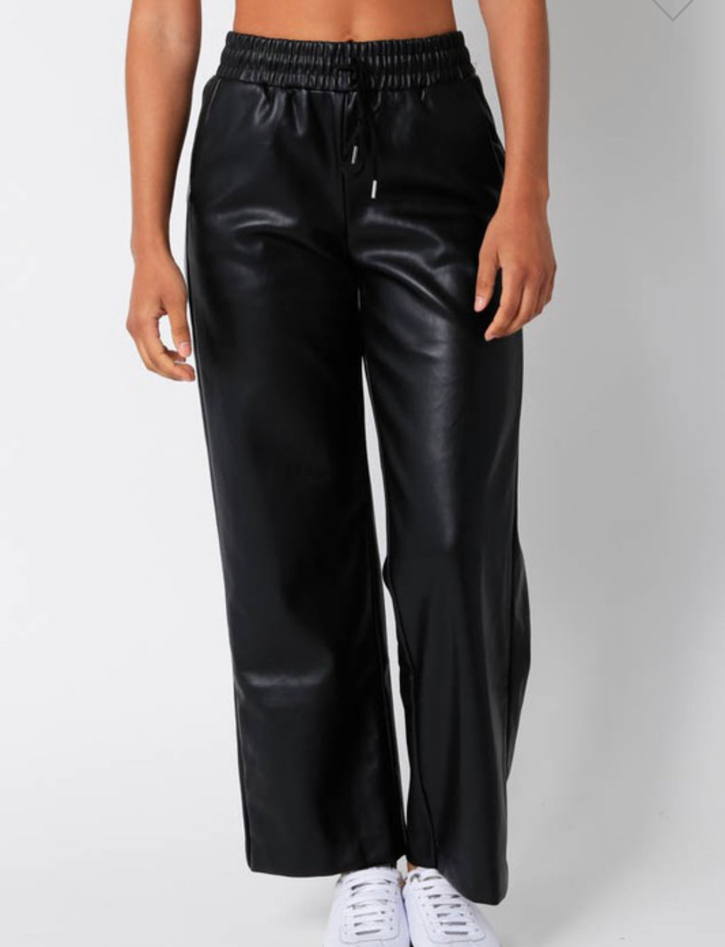 Andrea faux leather jogger